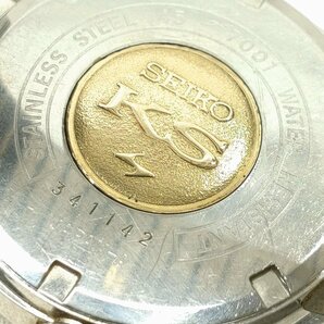 [稼働品] KING SEIKO KS キングセイコー HI-BEAT ハイビート 45-7001 手巻き ノンデイト シルバー 社外ベルト 金メダルの画像5