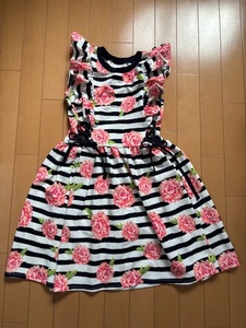 ★美品★　BonnieJean　14　朱色の花がかわいいワンピース　GYMBOREE Janie and Jack