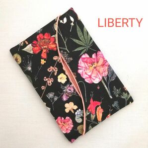 LIBERTY タナローンとフレンチリネンのポケットティッシュケース　【5-K】フローラル・イヴ