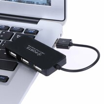 高品質 USBハブ 高速 USB 2.0ｘ４ ポート ハブ バスパワー対応 電源不要 色んな製品を接続可能 【ホワイト】_画像8