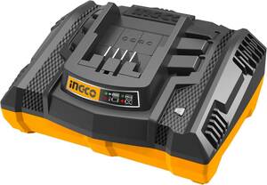 INGCO バッテリー充電器 アダプター 20V 急速充電 過電流保護 過充電保護 過電圧保護 過熱保護 LEDインジケータ 作業