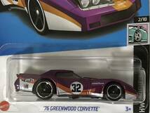 ホットウィール ’76 GREENWOOD CORVETTE 紫 HotWheels グリーンウッド コルベット HW MODIFIED シボレー CHEVROLET グッドイヤー GOODYEAR_画像2