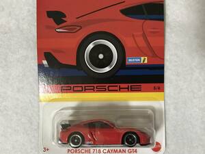 ホットウィール PORSCHE 718 CAYMAN GT4 赤 HotWheels ポルシェ ケイマン BILSTEIN ビルシュタイン 値札剥がし済み バースデー限定 未開封