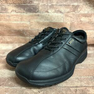  Asahi medical walk side Zip walking shoes 25 EEEE black sneakers 