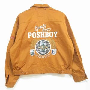 【POSHBOY】ポッシュボーイ◆刺繍デザイン/当時モノ！ スイングトップ ジャケット 80s 90s◆F