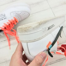 NIKE × OFF WHITE ナイキ オフホワイト AIR FORCE 1 LOW VIRGIL ABLOH エアフォースワン AO4297-001 US8.5 26.5cm ホワイト スニーカー _画像8