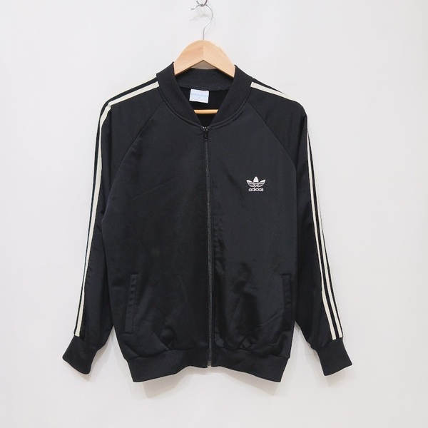 80s adidas アディダス トラックジャケット ジャージ ヴィンテージ オールド 台湾製 R.O.C ブラック