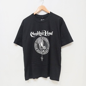 99 未使用品 NEIGHBORHOOD ネイバーフッド 23SS NH.TEE SS-11 フロントロゴプリント半袖Tシャツ カントソー ブラック 231PCNH-ST11