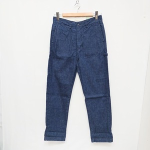 未使用品 orSlow オアスロウ デニム ペインターパンツ denim one wash 加工 サイズ1 インディゴ 薄手 テーパード 日本製 