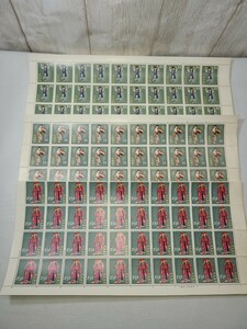 琉球郵便 普通 切手舞踏 シリーズ4種完 の３種 未使用 50枚×2 40×1合計140枚アンティーク切手