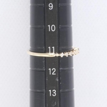 アガット K10YG リング 指輪 11号 サファイア 0.06 ダイヤ 総重量約1.1g 中古 美品 送料無料☆0315_画像5