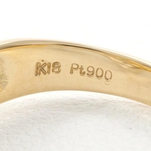 PT900 K18YG リング 指輪 17号 ダイヤ 総重量約4.5g 中古 美品 送料無料☆0315_画像6