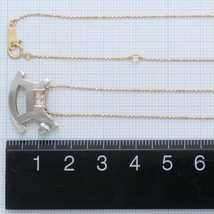 PT900 K18YGPG ネックレス ダイヤ 0.10 総重量約5.6g 約45cm 中古 美品 送料無料☆0202_画像5