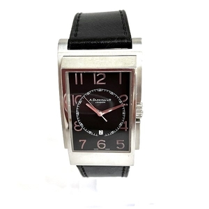  Dunhill Dan hili on 8052 quartz black face clock wristwatch men's *0102