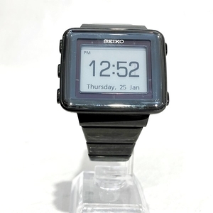  Seiko Spirit S771-0AA0 radio wave solar Lupin III collaboration black digital face clock wristwatch men's *0319