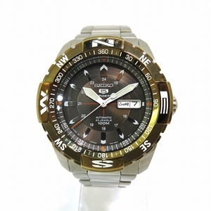 セイコー 5スポーツ 7S36 04M0 自動巻 ブラウン文字盤 時計 腕時計 メンズ☆0308