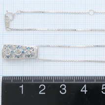 K18WG ネックレス ブルーダイヤ 0.32 総重量約4.0g 約50cm 中古 美品 送料無料☆0338_画像5