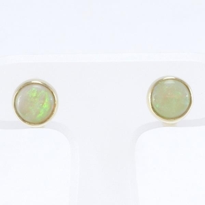 14K YG earrings opal gross weight approximately 1.6g used beautiful goods free shipping *0338