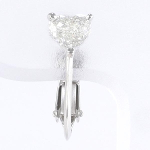 K14WG earrings ( one-side ear ) diamond 0.29 gross weight approximately 0.8g used beautiful goods free shipping *0315