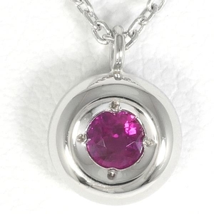 Vendome Aoyama PT900 PT850 necklace ruby gross weight approximately 3.2g approximately 40cm used beautiful goods free shipping *0315