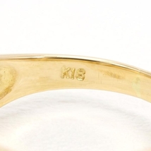 K18YG リング 指輪 7.5号 ダイヤ 0.19 総重量約2.9g 中古 美品 送料無料☆0315_画像6