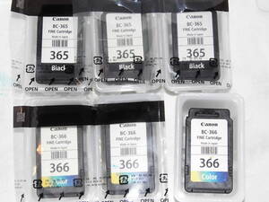 Canon original ink cartridge [BC-365*366] used cartridge 6 piece 