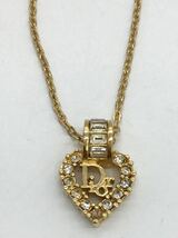 １円【Christian Dior 】ネックレス アクセサリー ゴールド ディオール DIOR ハート Diorネックレス トップ付 クリスチャンディオール _画像2