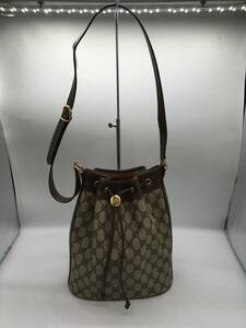 1円【GUCCI】GG柄 巾着 ショルダーバッグ オールドグッチ グッチ GG 巾着ショルダー ハンドバッグ バッグ