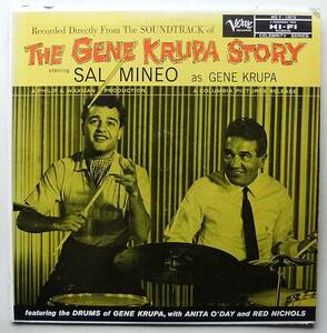 ◆ SAL MINEO as Gene Krupa / The GENE KRUPA Story / ANITA O'DAY ◆ Verve MGV-15010 (VRI:blue:dg) ◆ V