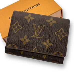 LOUIS VUITTON ルイヴィトン アンヴェロップ カルト ドゥ ヴィジット カードケース モノグラム カード入れ ブラウン 茶 名刺 定期 小物