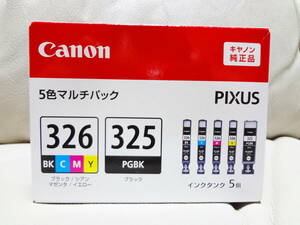 Canon キャノン純正品　インクカートリッジ PIXUS 　BCI-326+325/5MP　５色マルチパック 1個　期限切れ　2024.01　