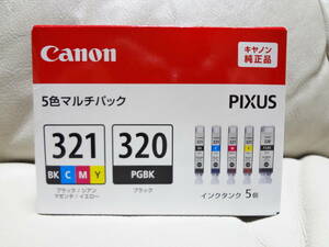 Canon キャノン純正品　インクカートリッジ PIXUS 　BCI-321+320/5MP　５色マルチパック 1個　期限切れ　2024.02　