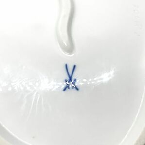 MEISSEN マイセン プレート皿 リーフディッシュ ブランド食器 洋食器 テーブルウェア ホワイト×ブルーの画像8