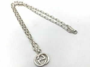 1 иен ~ GUCCI Gucci Inter locking GG Logo колье серебряный Ag925 серебряный аксессуары 