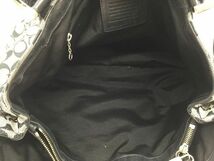 COACH コーチ トートバッグ F13118 グレー×ブラック シグネチャー キャンバス レディース 鞄_画像6