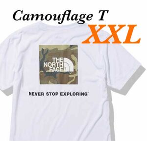 【 XXL 】ホワイト ★ カモフラージュTシャツ★ ノースフェイス