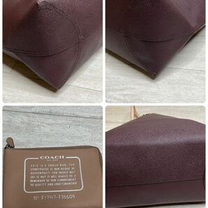 1円〜【入手困難品】10万円 コーチ COACH トートバッグ ビジネスバッグ ブリーフケース A4 2way レザー メンズ レディース ブラウン大容量 の画像6