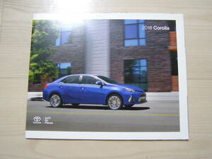 2018 カローラ　US★北米版カタログ　Corolla brochure