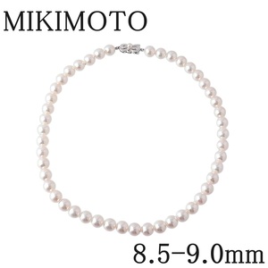 ミキモト パールネックレス アコヤパール 8.5mm～9.0mm 43cm K18WG 箱 MIKIMOTO【15799】