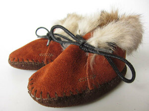  baby size Taog put on footwear . real fur moccasin inside size 10.5cm shoes Kids for children d83-32-0228