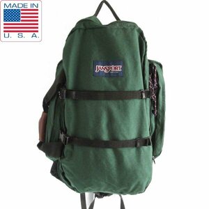 80s-90s USA製 JANSPORT 2WAY リュック ボストンバッグ 緑系 ジャンスポーツ バックパック アメリカ製 ビンテージ D149-61-0009ZV