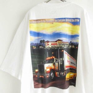 美品 2006年製 IN-N-OUT BURGER アメリカン プリント 半袖Tシャツ 白 XXL インアンドアウトバーガー ハンバーガー アメ車 D147-01-0023ZVW