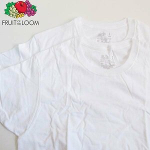 新品 フルーツオブザルーム アメリカ企画 半袖Tシャツ 無地 白 2枚セット S FRUIT OF THE LOOM デッドストック D140-01-0107