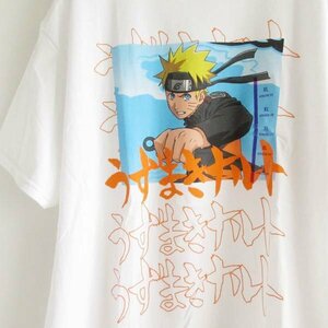 新品 アメリカ正規品 NARUTO うずまきナルト 半袖 Tシャツ 白 XL アニメT VIZ MEDIA 疾風伝 丸首 丸胴 デッドストック D147-01-0021ZV