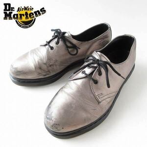 ドクターマーチン 3ホール プレーントゥ シューズ メタリック系 UK6 24.5cm Dr.Martens 靴 d128-32-0134