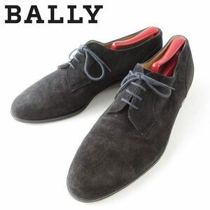 高級品 BALLY バリー スエード プレーントゥ シューズ 黒 28cm ブラックバックス ダーティーバックス 靴 d133-32-0028ZV