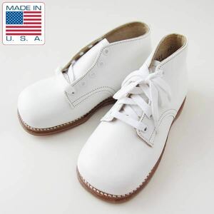  new goods for children USA made Walk-in boots white 15cm degree America made dead stock Kids .. type wedding store furniture Vintage d51-32-0181W