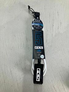 5 FCS essential leashes リーシュコード Leash リーシュ　comp コンプ　ホワイト