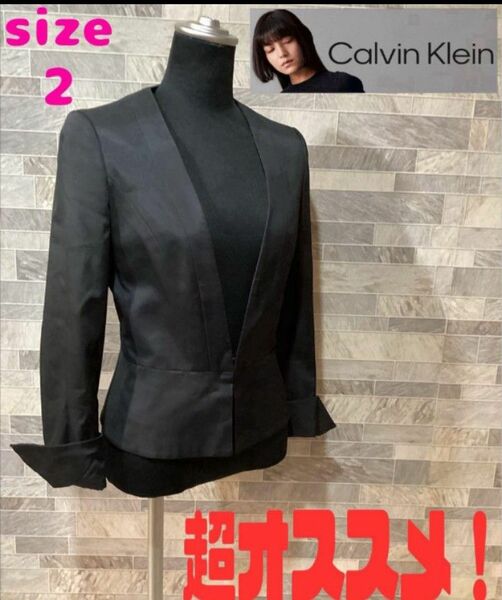 Calvin Klein｜カルバンクライン　デザイン ジャケット　ブラック　2