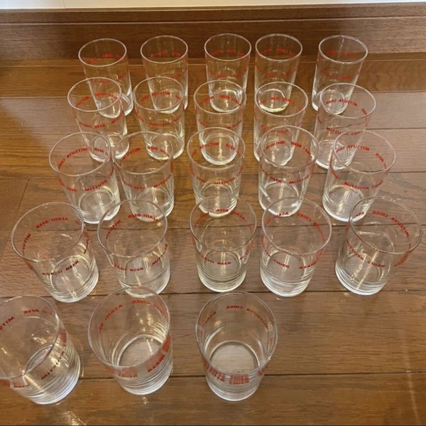 昭和レトロ アサヒビール 三ツ矢サイダー グラス コップ 23個 未使用品 箱なし 未使用